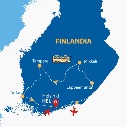 Cartina L'arcipelago di Finlandia 2024